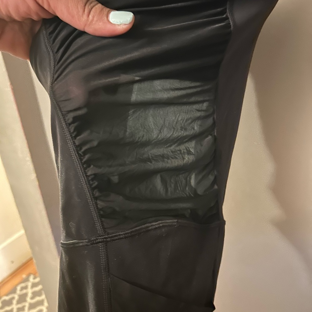 Athleta Romper - black “Mesh Me Up Bodysuit” halter neck activewear - Picture 8 of 12